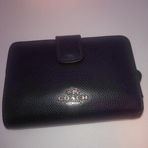 Coach Dark Navy Blue Wallet- Heavily Used